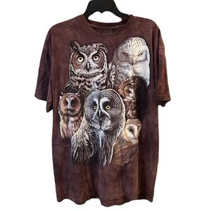 The Mountain Owl T-shirt Hand dyed Tie dyed size XL